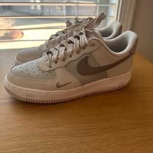 Nike Air Force 1 Sneakers - Gray and White